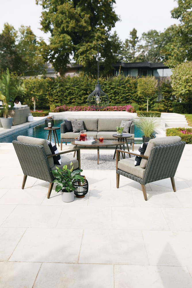 CANVAS Jensen Collection Outdoor/Patio Sectional Couch w/UVResistant