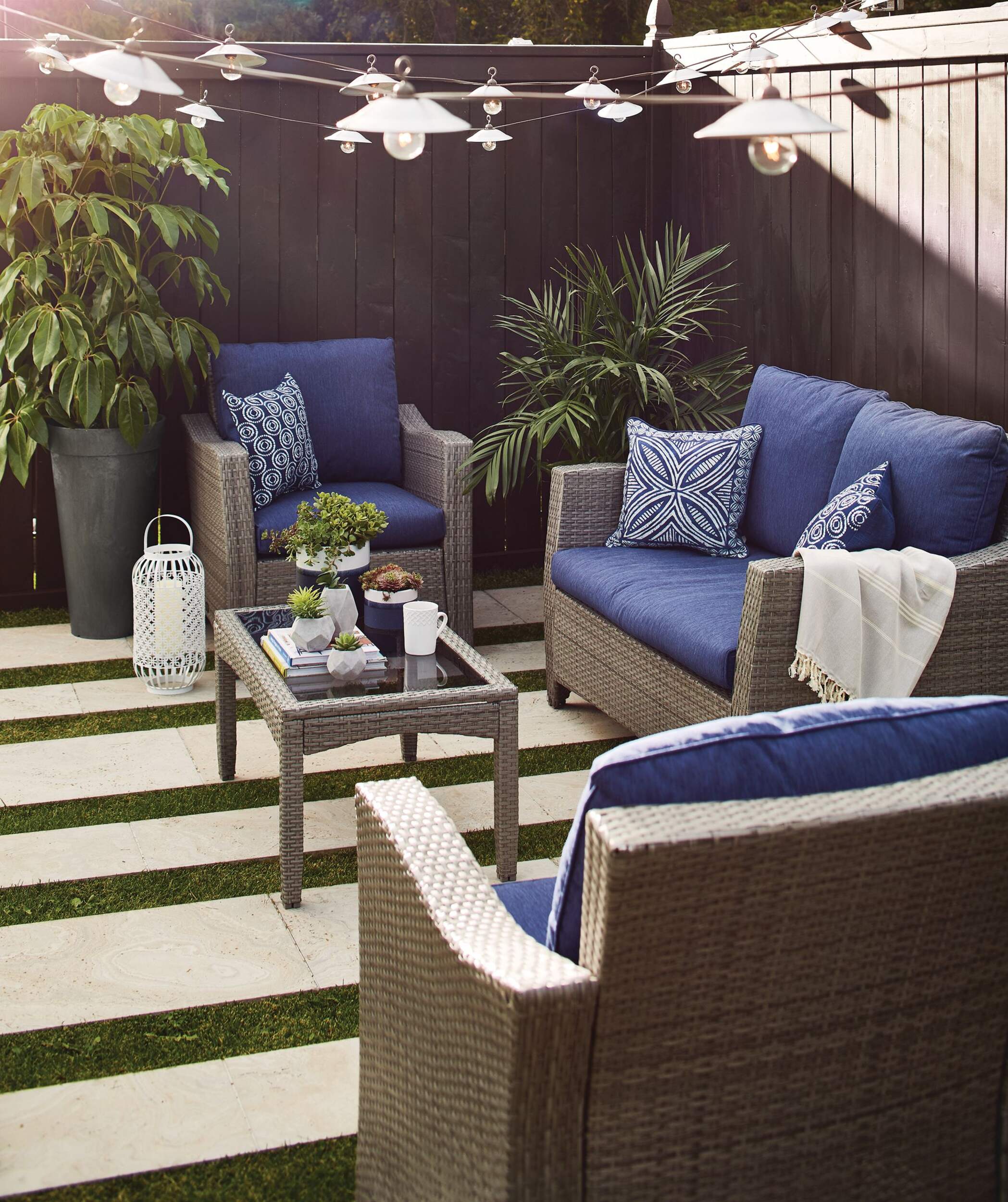 CANVAS Indigo Toss Cushion, 16-in Composite_or_Mixed