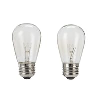 CANVAS E26 11W Clear Incandescent Light Bulbs Replacement, 2-pk Front_Flat