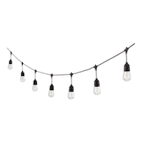 NOMA Garden & Pathway Solar Filament String Lights, Warm White LED, 7.3-m Front_Flat