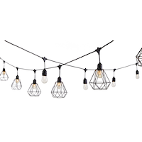 Guirlande de lumières d'extérieur incandescentes à brancher CANVAS Locarno, blanc et jaune, 6 m Front_Flat