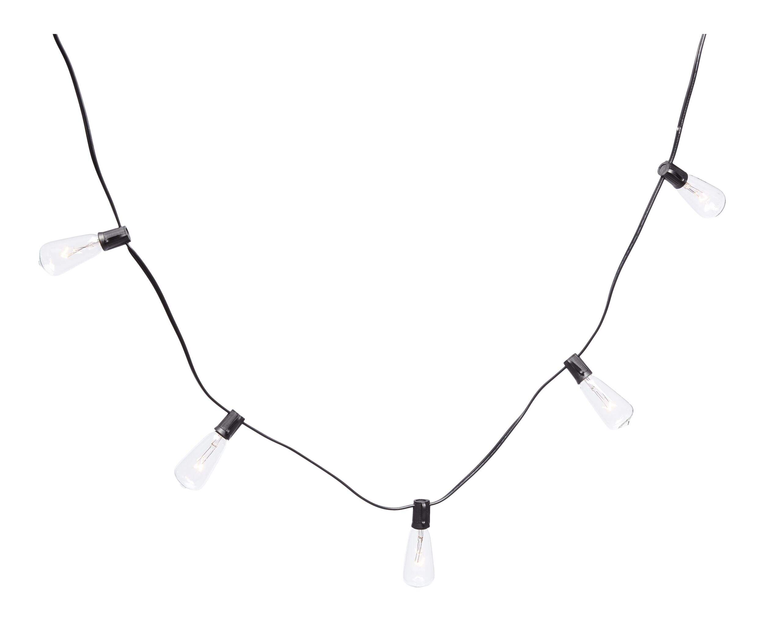 Guirlande de lumières incandescentes À brancher CANVAS, intérieur/extérieur, blanc, 10,3 m Front_Flat