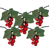Northlight Festive Grape String Lights, Red, 6-ft CloseUp