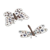 Dragonfly and Butterfly Jewelled Wall Art