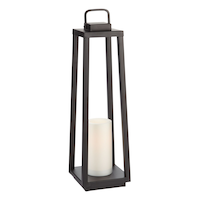 CANVAS Indoor & Outdoor Lantern, Multiple Sizes, Black Front_Angled_Right