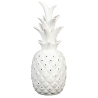 CANVAS Outdoor Tealight Holder, 12.48-in, White Pineapple Front_Flat