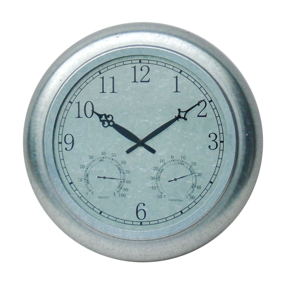 CANVAS Galvanized Outdoor Clock Canadian Tire
