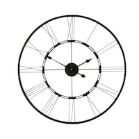 CANVAS Metal Wall Clock Front_Flat