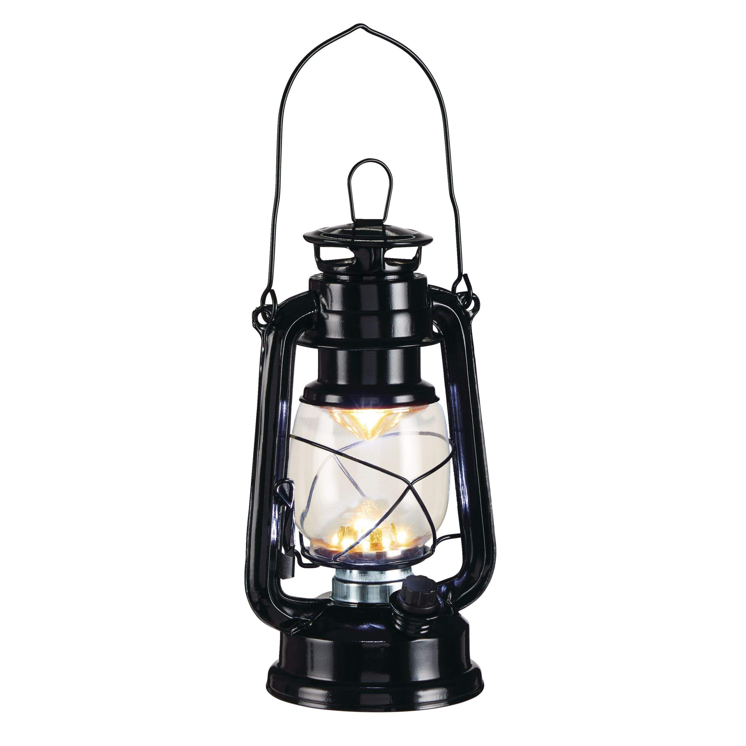 Lanterne et lampe CANVAS Hurricane, 6 po, noir Front_Flat