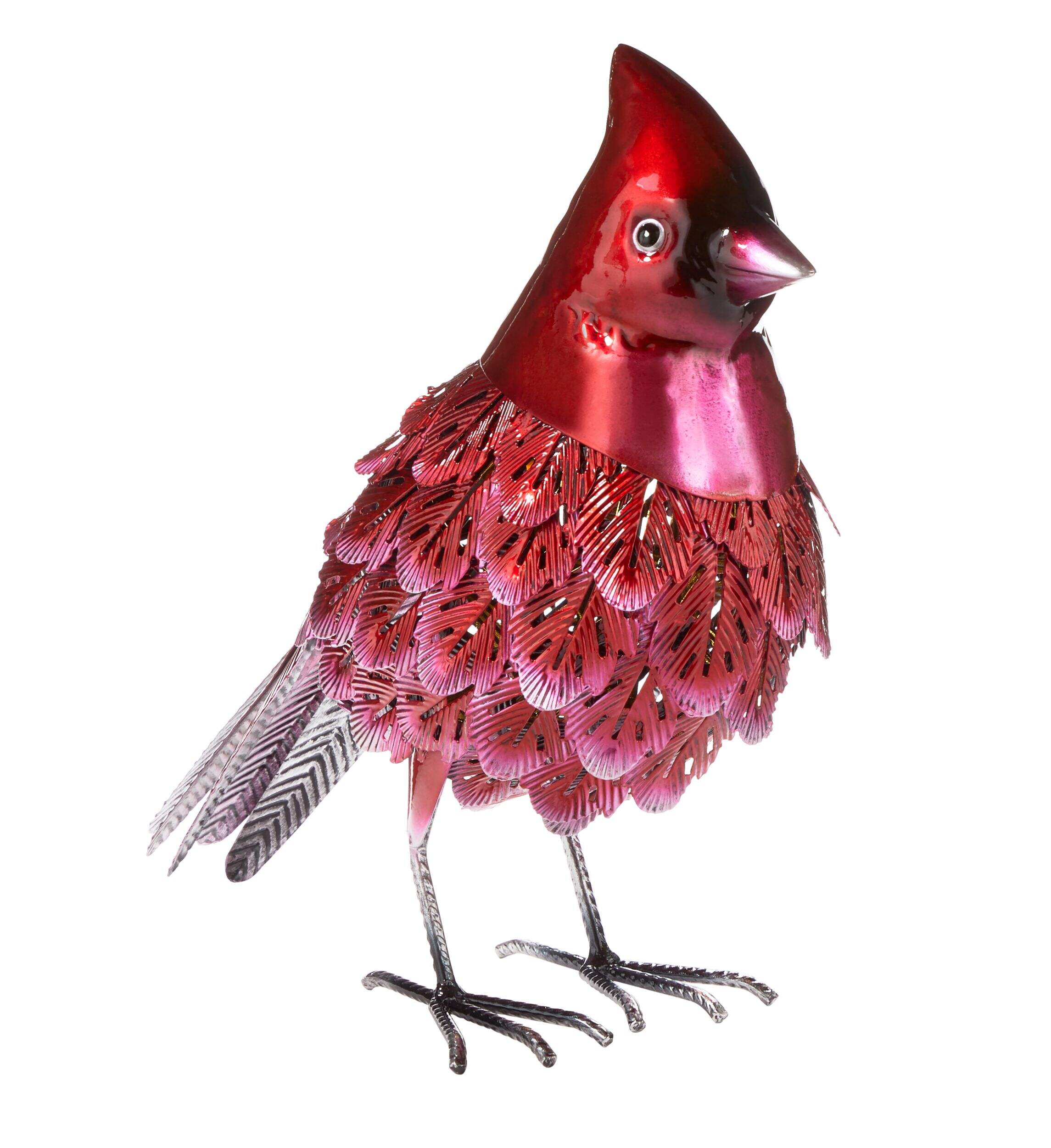 For Living Metal Cardinal Statue & Lawn Ornament, 12-in Front_Angled_Right