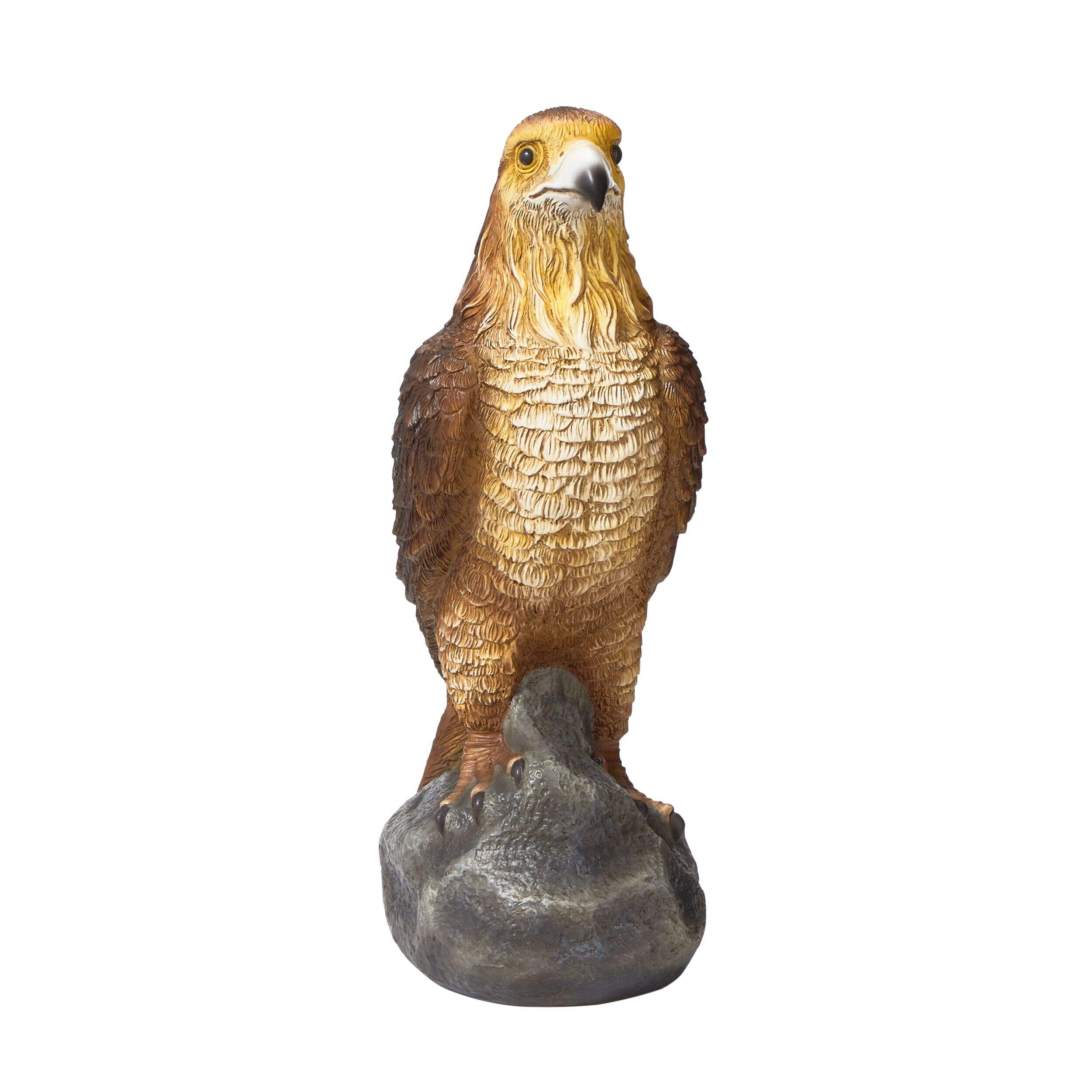 For Living Falcon Statue & Lawn Ornament, 14-in Front_Angled_Right