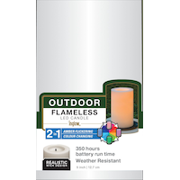 Outdoor Candle 3 x 5-in, Weather Resistant, Colour Changing