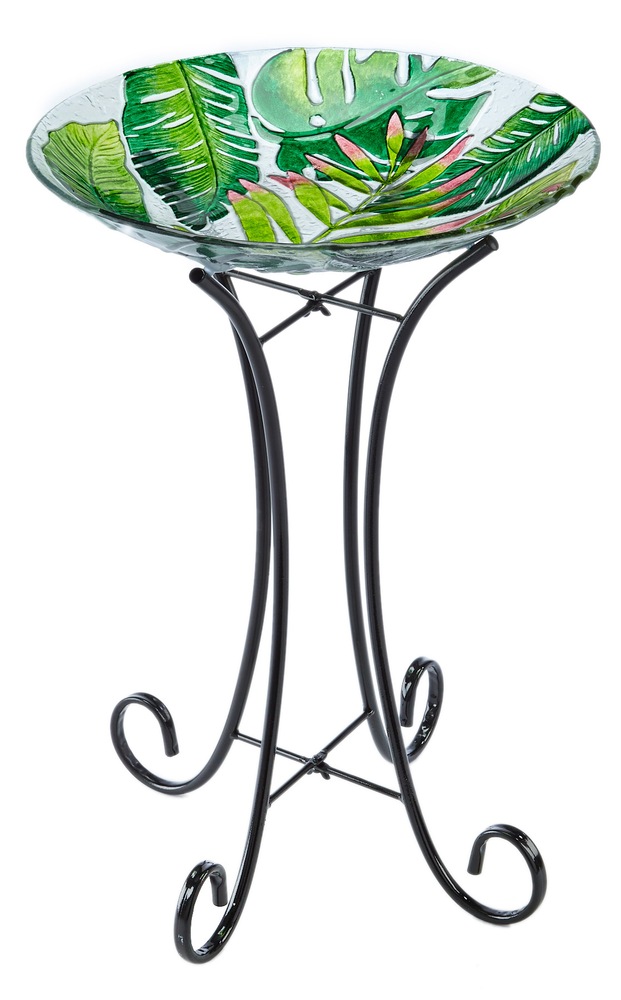 Fusion Tropical Glass Bird Bath Canadian Tire