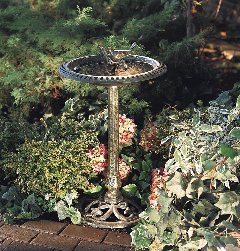 For Living Cast Metal Bird Bath | Canadian Tire