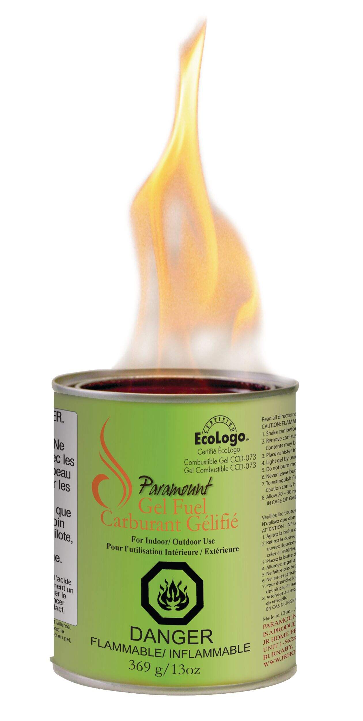 Combustible en gel pour l'extérieur Front_Flat