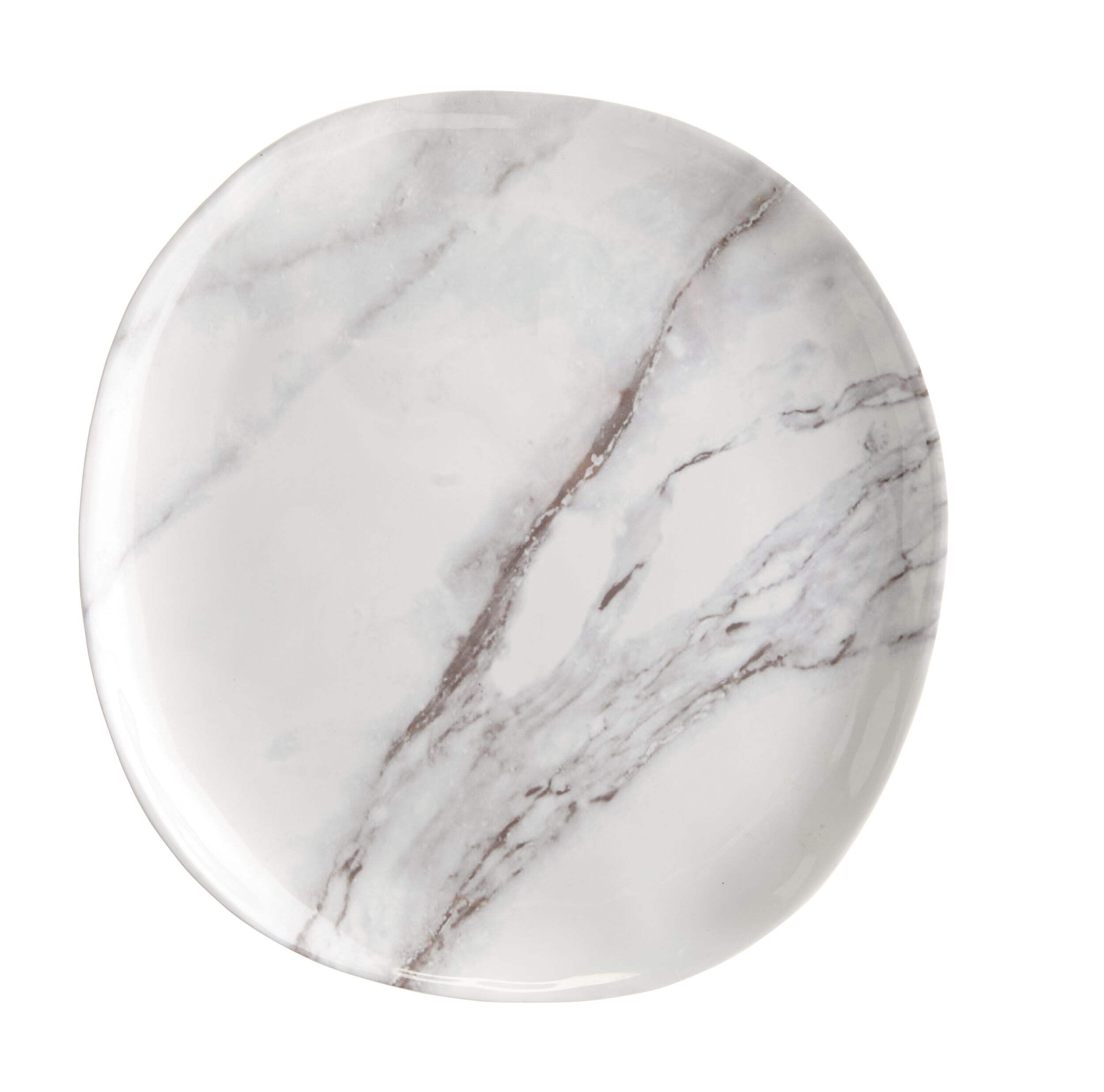 CANVAS Faux Marble Dinner Plates, 1-pc Overhead_Flat