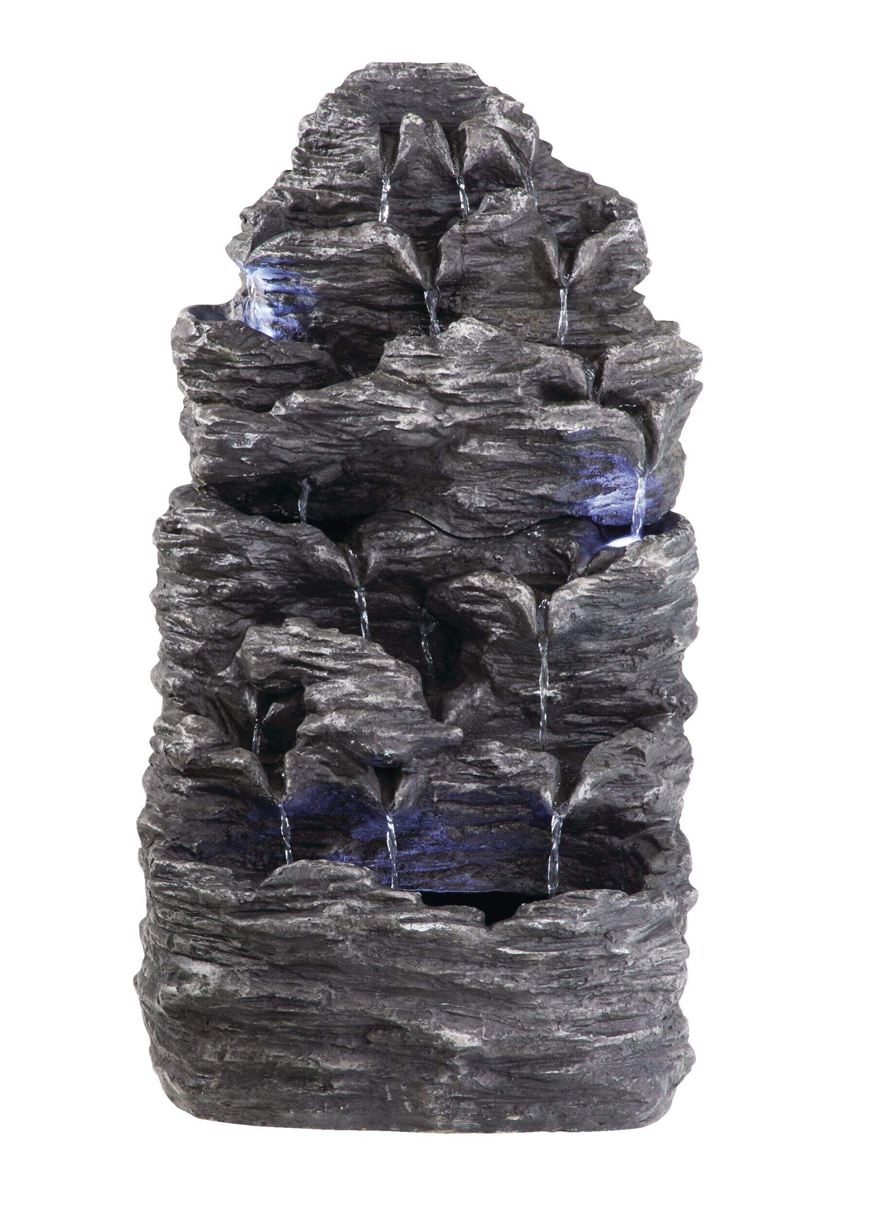 For Living Outdoor Rock Fountain, Includes Pump, 31-in Front_Flat
