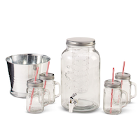 Mason Jar Drink Dispenser Kit Front_Angled_Left