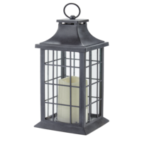 For Living Outdoor Lantern, 12.20-in, 2-pk, White Front_Three_Fourths_Angled_Left