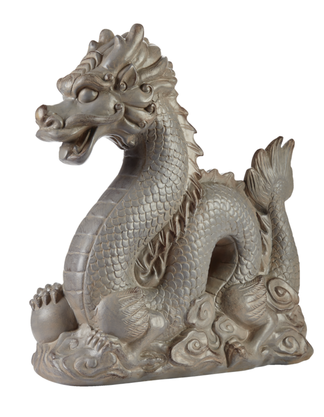 For Living Dragon Statue & Lawn Ornament, 15in, Grey Canadian Tire