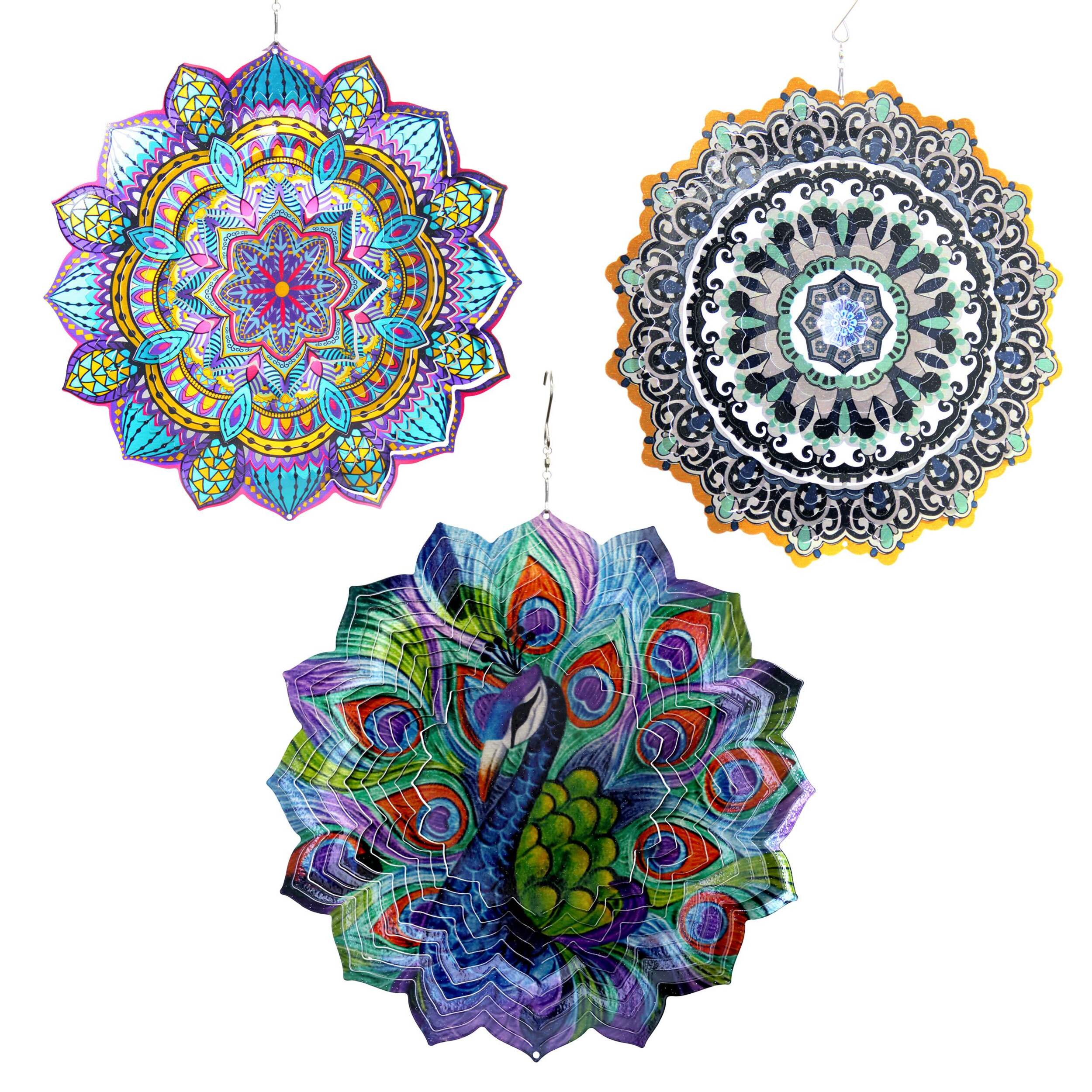 Wind Spinner Décor, 12-in, Multi-Colour Front_Flat