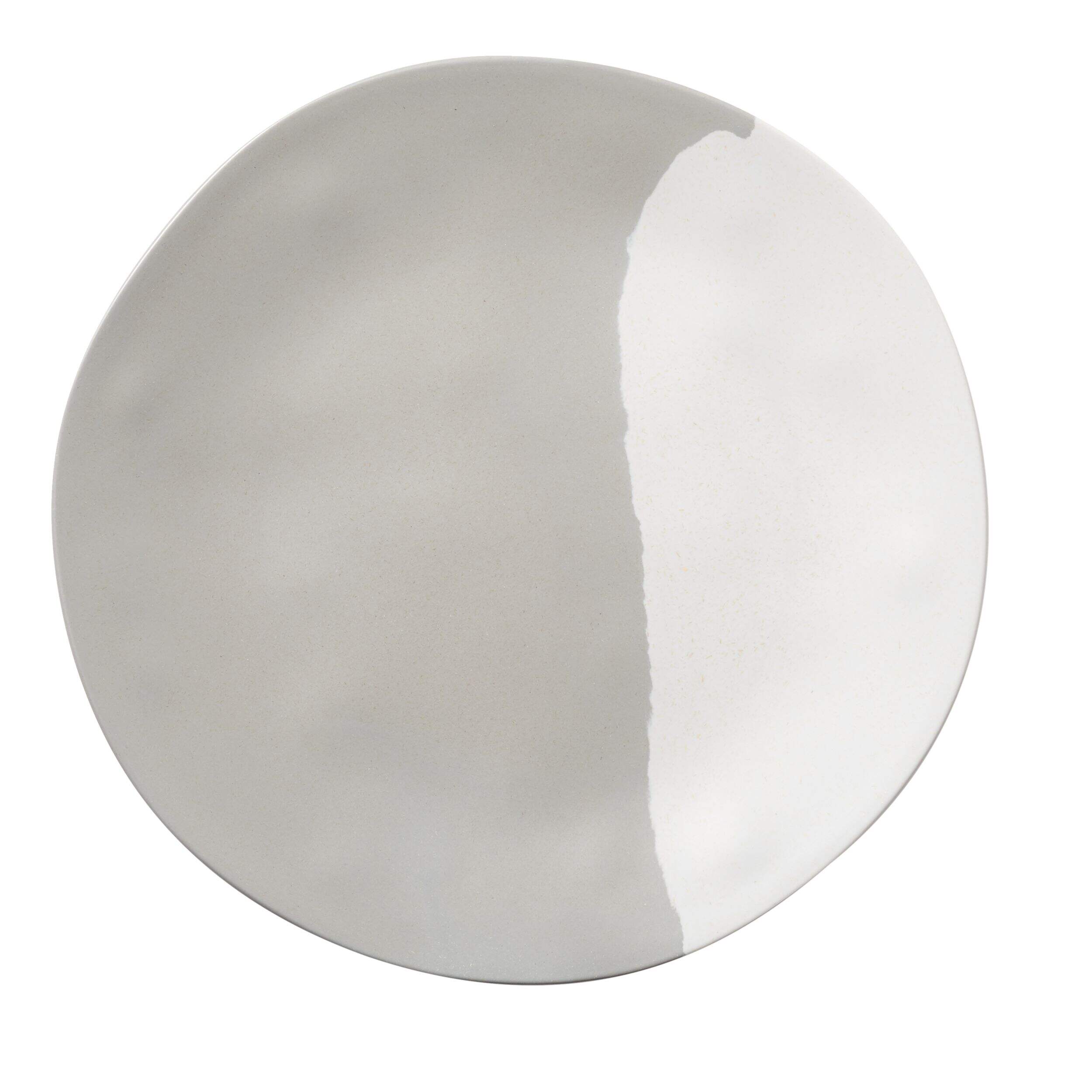 CANVAS Bamboo Fibre Dinner Plates, 1-pc, Grey Overhead_Flat