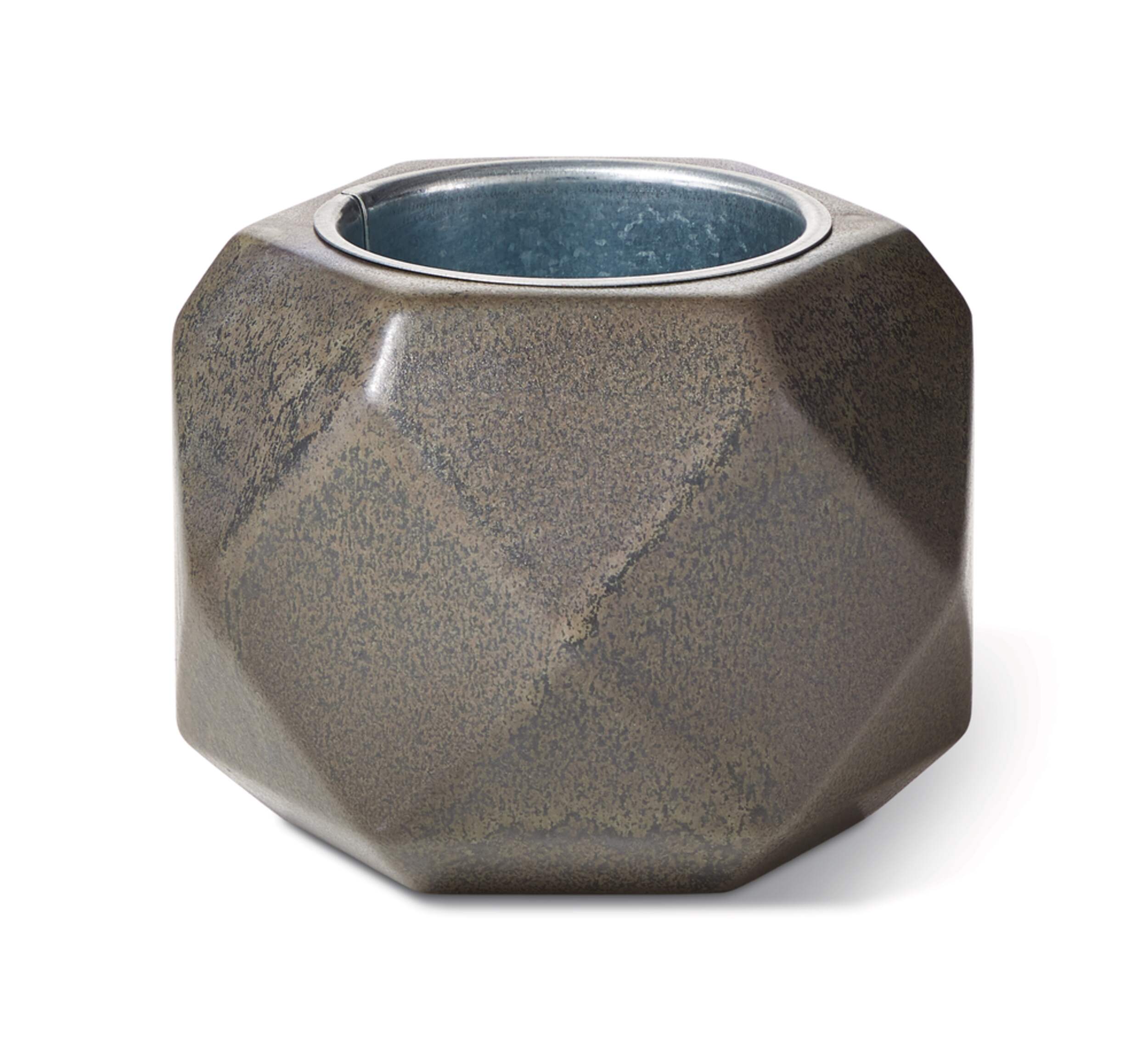 CANVAS Brier Ceramic Outdoor Fire Pot, Matte Concrete Front_Elevated