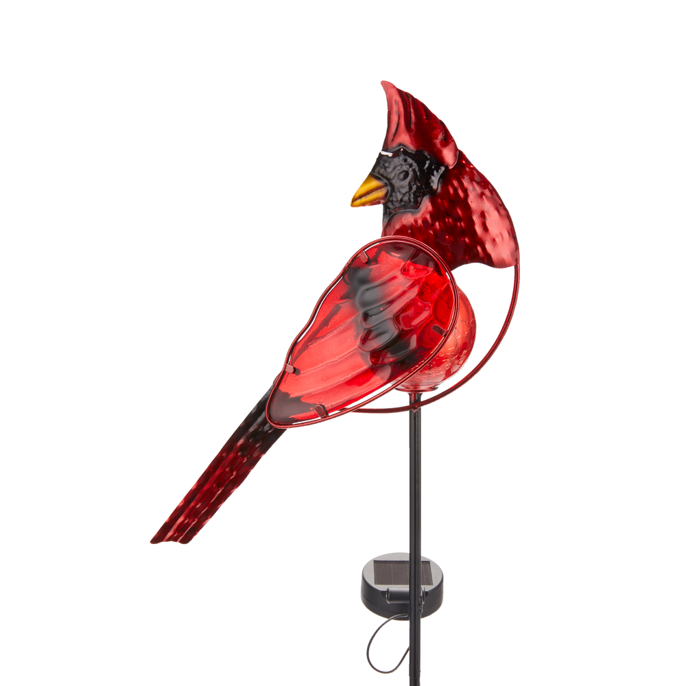 solar bird stake light