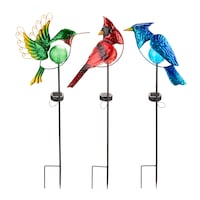 For Living Metal Birds Solar Garden Stake, 41.93-in, Assorted Composite_or_Mixed