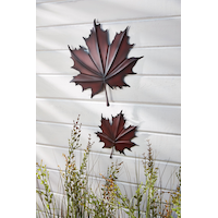 For Living Metal Maple Leaf Outdoor Wall Art & Decor Front_Angled_Left