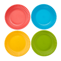 For Living Outdoor Sustainable Dinner Plates, 4-pk, Assorted Overhead_Flat