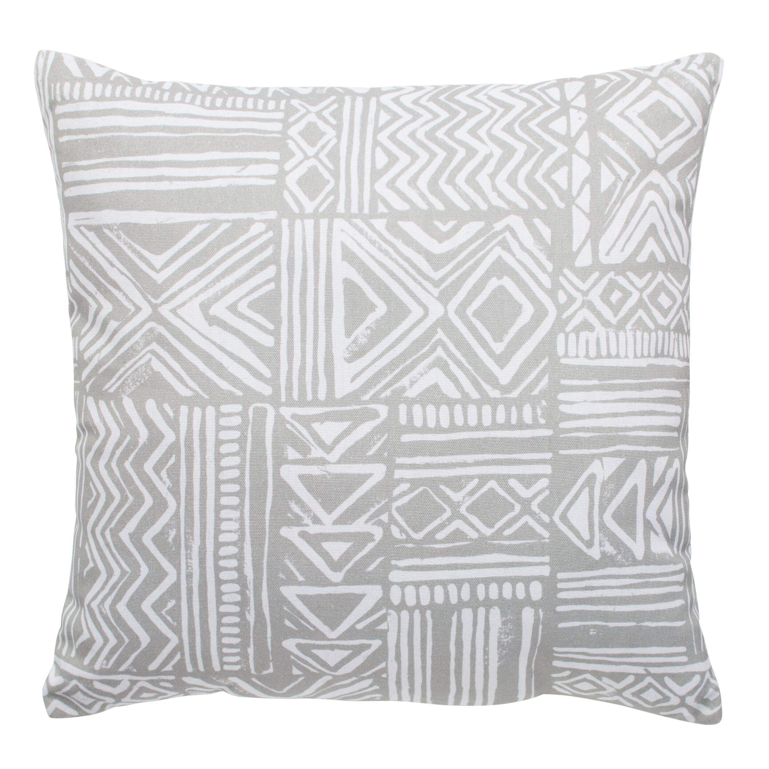 CANVAS Boho Geometric Toss Cushion/Throw Pillow, 18-in x 18-in Front_Flat