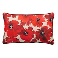 CANVAS Bloom Lumbar Toss Pillow, 20-in x 12-in, Red