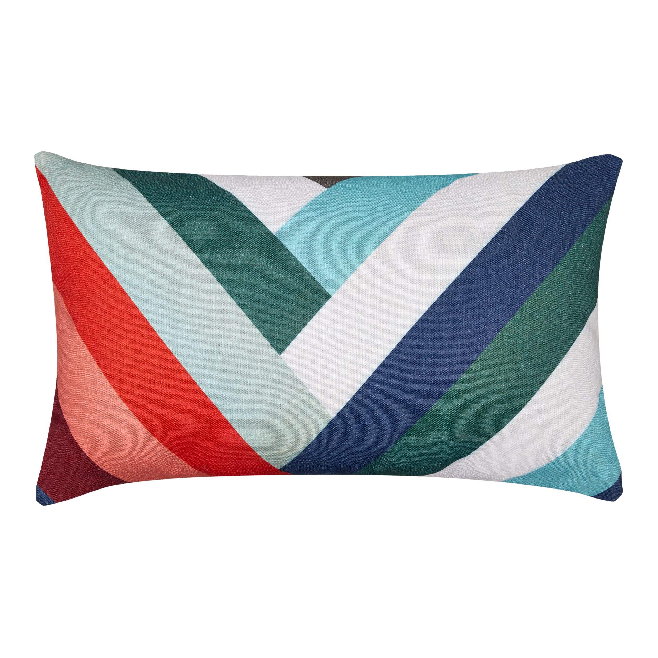 CANVAS Chevron Outdoor & Indoor Pillow, 20-in x 12-in Front_Flat