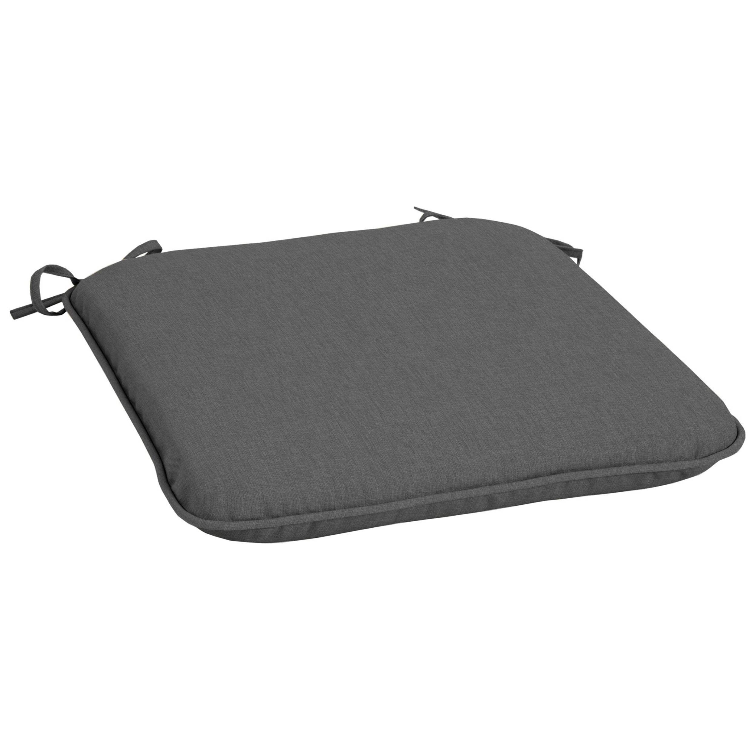 CANVAS Balmoral UV, Water & Stain Resistant Patio Reversible Chair & Seat Pad, Grey Front_Angled_Right