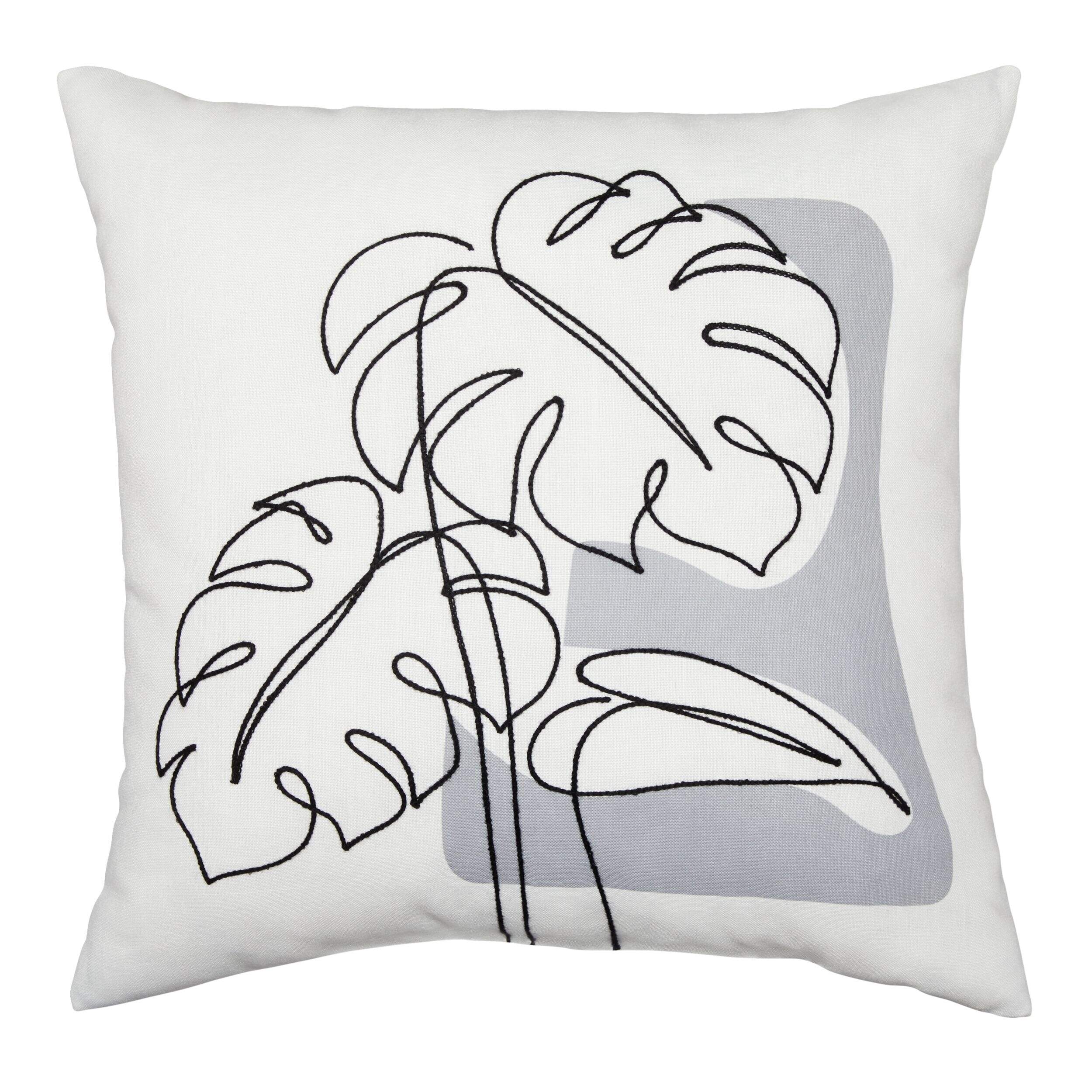 CANVAS Botanical Recycled Toss Cushion/Throw Pillow, 18-in x 18-in Front_Flat