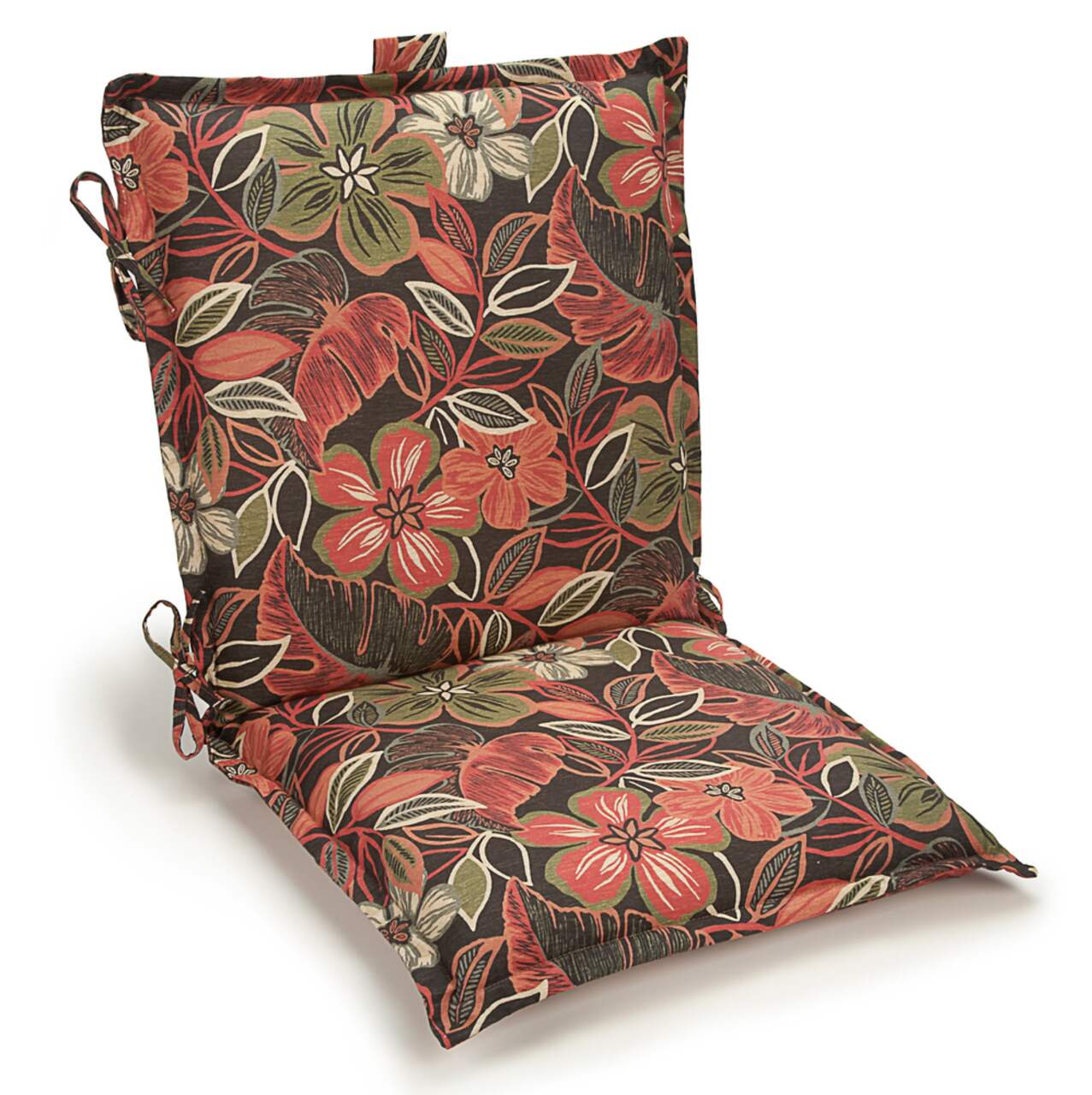 Black Floral Collection Patio Chair Cushion Canadian Tire