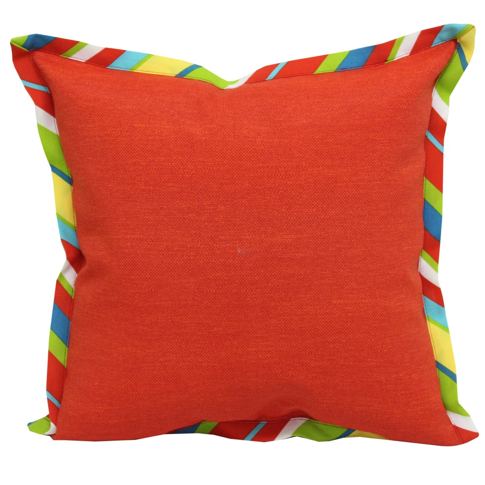 CANVAS Flanged Stripe Patio Toss Pillow, Red Canadian Tire