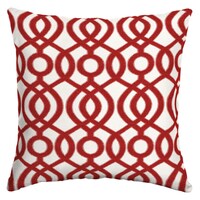 Coussin décoratif CANVAS Capilla Red, oléfine, 20 po Front_Flat
