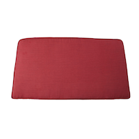 CANVAS Canterbury UV, Water & Stain Resistant Patio Love Seat Pad, Red Overhead_Flat