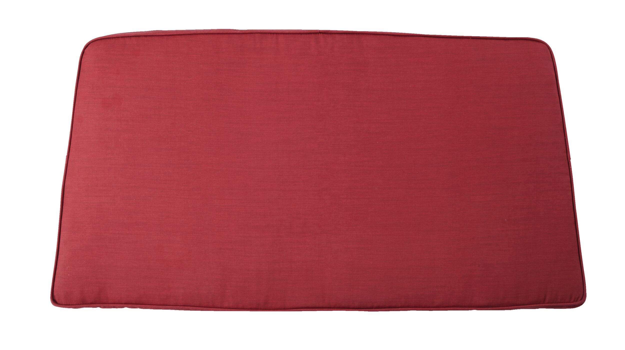 CANVAS Canterbury UV, Water & Stain Resistant Patio Love Seat Pad, Red Overhead_Flat
