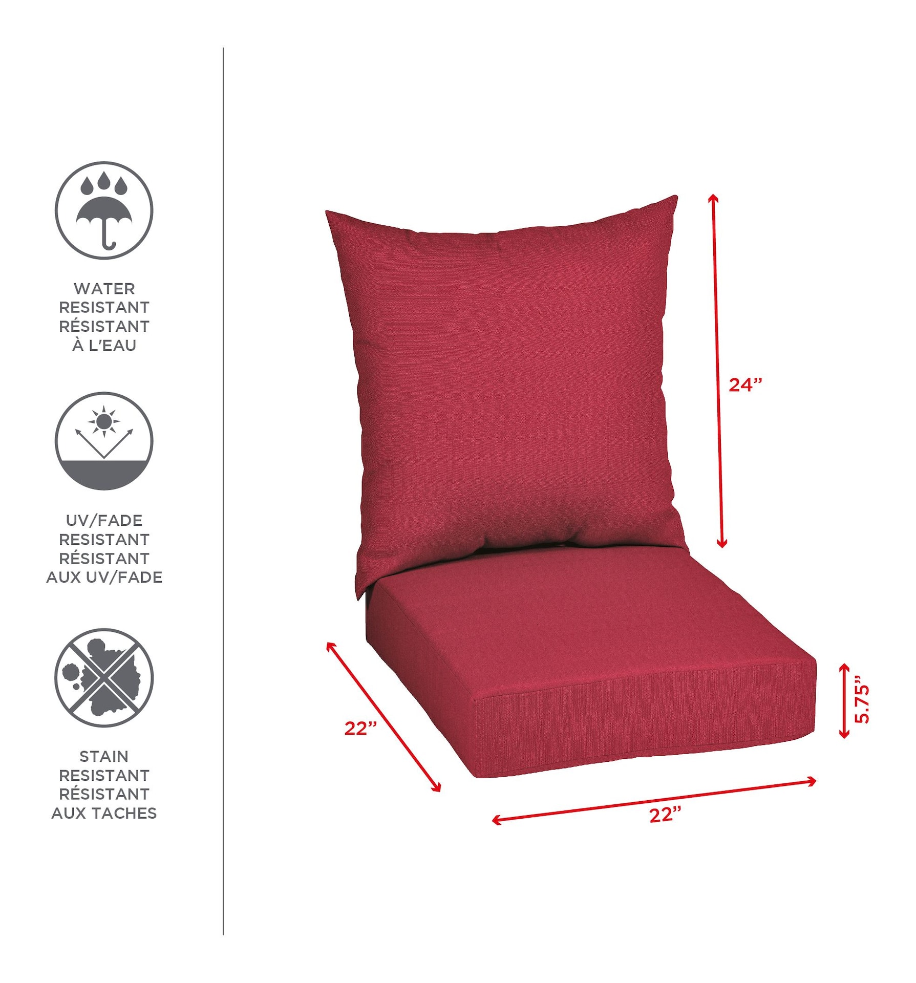 Deep seat patio outlet cushions canada