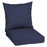 Coussin de siège profond hydrofuge résistant aux taches CANVAS, bleu Front_Angled_Right