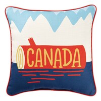 CANVAS Designer Series Canada Log Toss Cushion, 18-in x 18-in Front_Flat