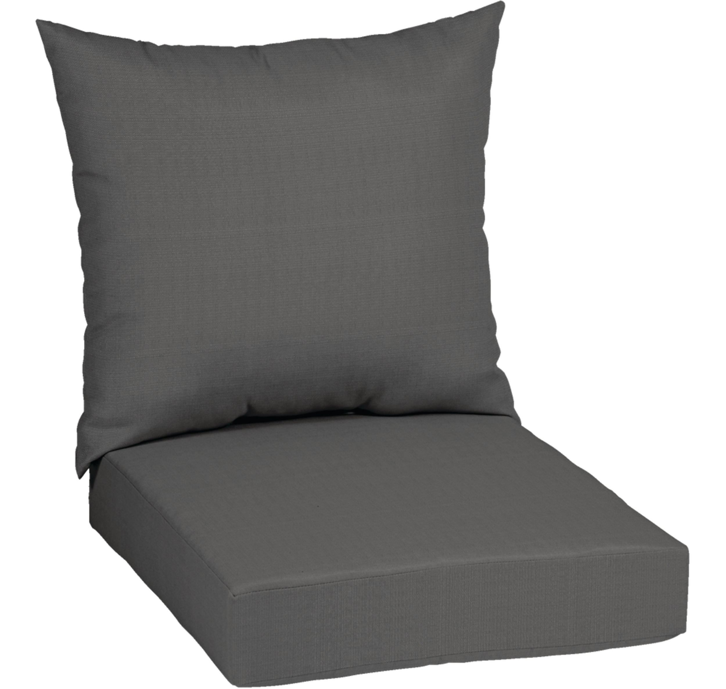 CANVAS Deep Seat Patio UV, Water & Stain Resistant Chair Cushion, Grey Front_Angled_Right