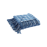 CANVAS Blue Striped Woven Throw, Lightweight, 50x60-in