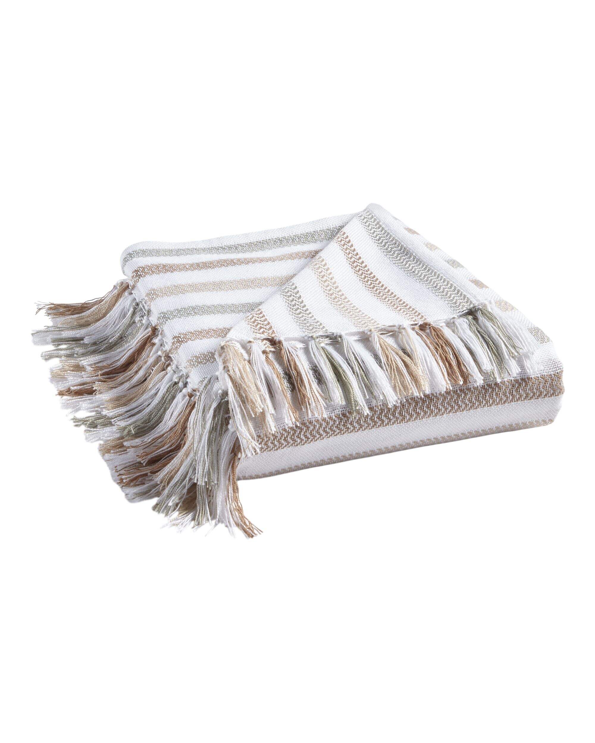 CANVAS Pastel Striped Woven Throw, Lightweight, 50x60-in Front_Three_Fourths_Angled_Right