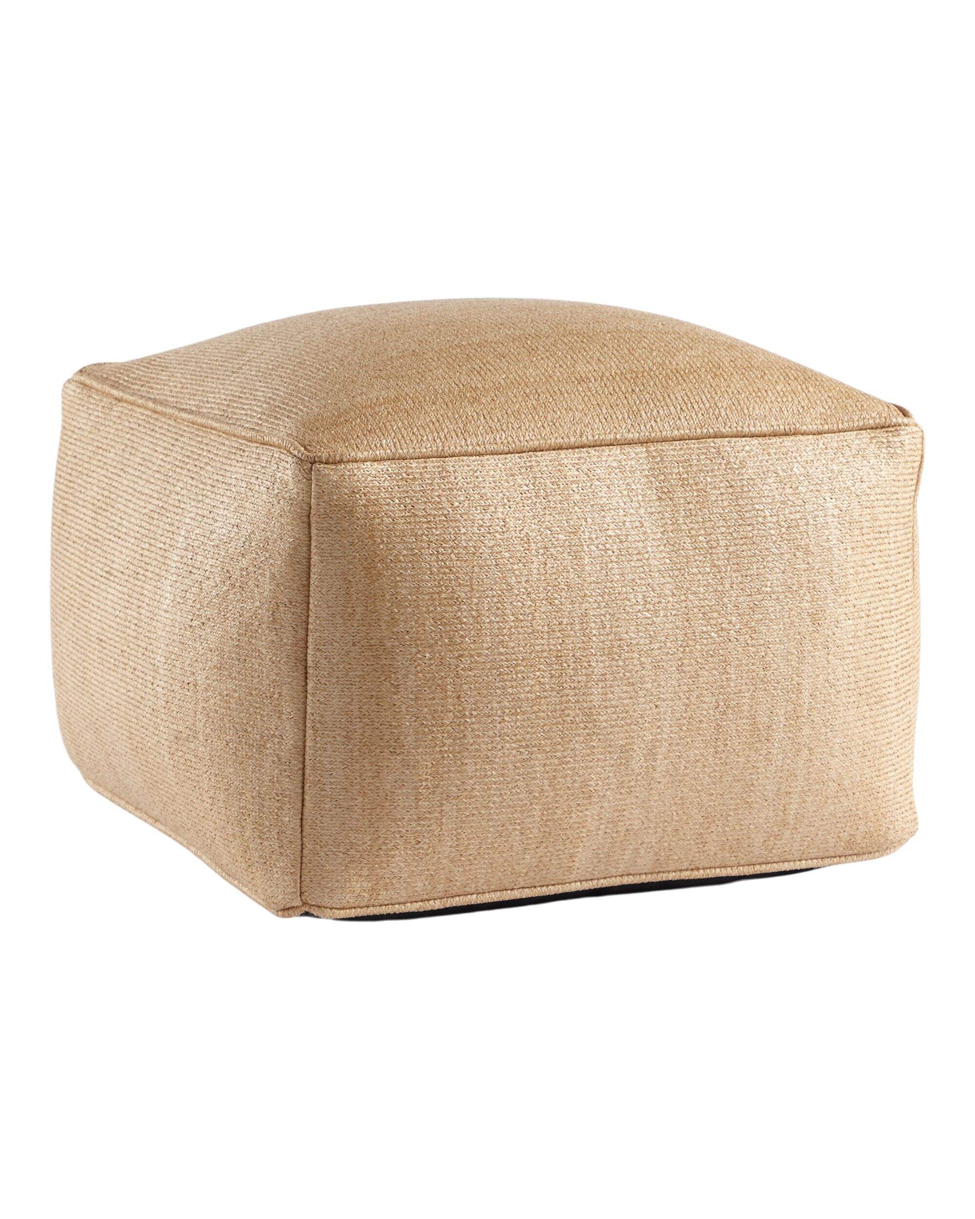 Pouf en jute beige CANVAS Front_Three_Fourths_Angled_Right