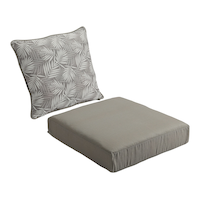 CANVAS Helene Deep Seat Cushion, Water-Resistant, Fade-Resistant, Grey, 46-in Front_Three_Fourths_Angled_Right
