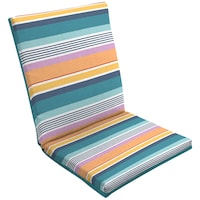 Coussin rayé pour chaise For Living, coucher de soleil Front_Three_Fourths_Angled_Right